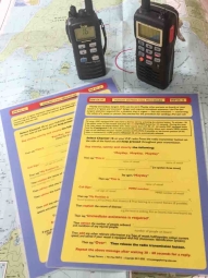 Mayday and Cockpit Cards for emergency distress calls.